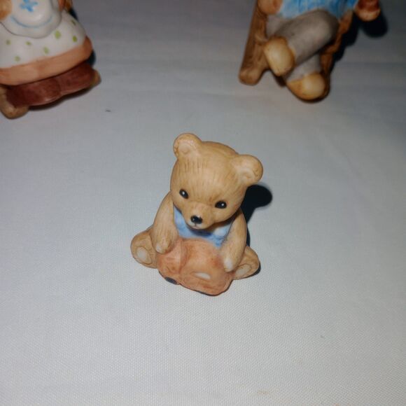 VTG Homco Bear Figurines - Mother & Father In Rocking Chairs & Child -Set of 3 - Picture 2 of 7